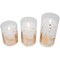 Northlight LED Flameless Flickering Woodland Glass Pillar Christmas Candles - 6" - Set of 3